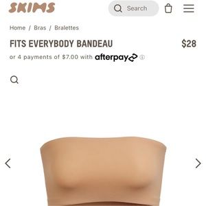 SKIMS FITS EVERYBODY BANDEAU in Ochre Size 2x
Never worn